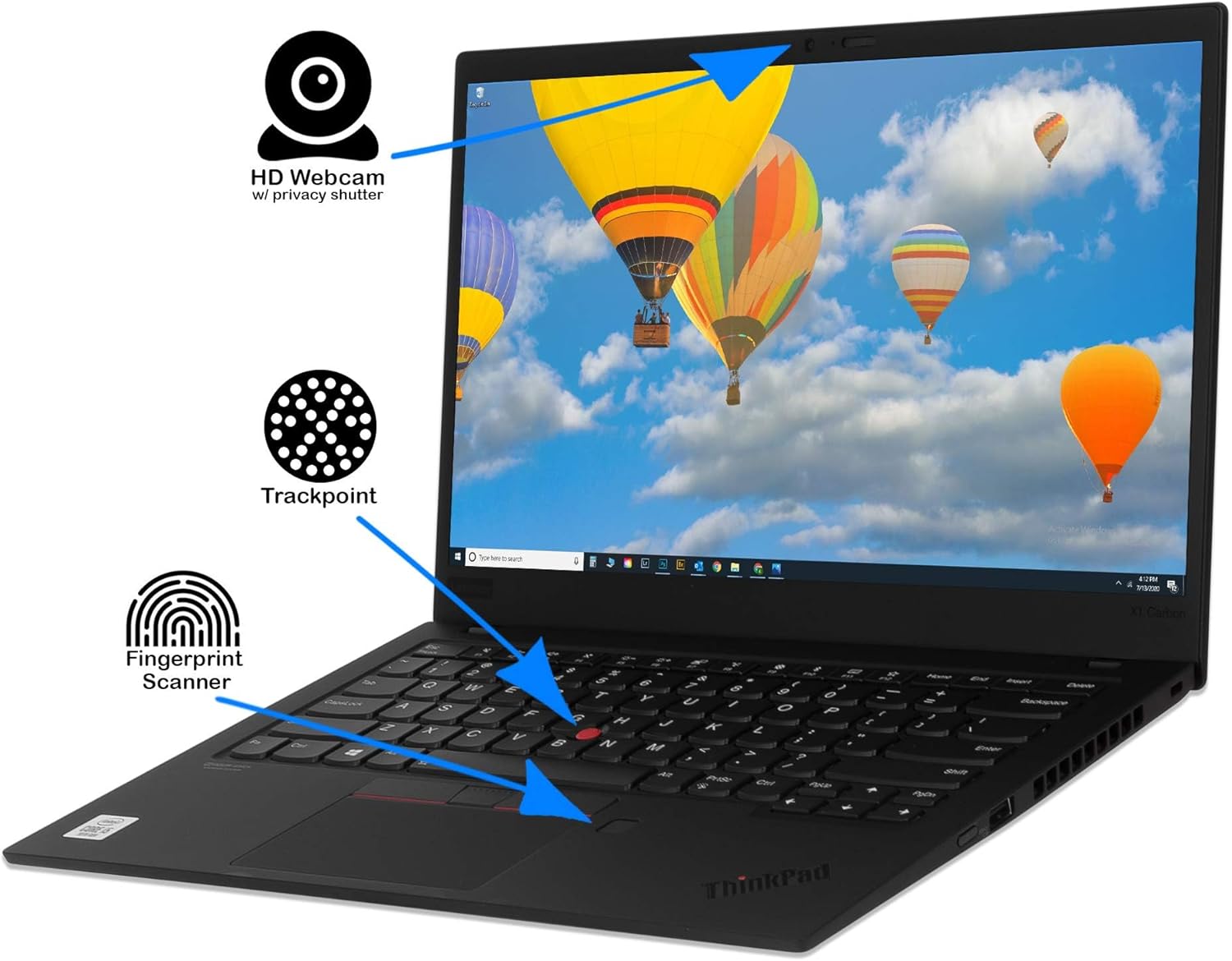 Lenovo ThinkPad X1 Carbon 6th Gen Laptop (Renewed)